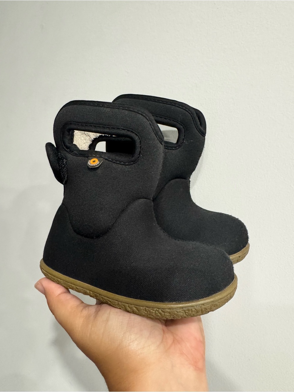 BOGS Baby Bogs Solid Waterproof Insulated Boots Black Size 6 Toddler Slip On